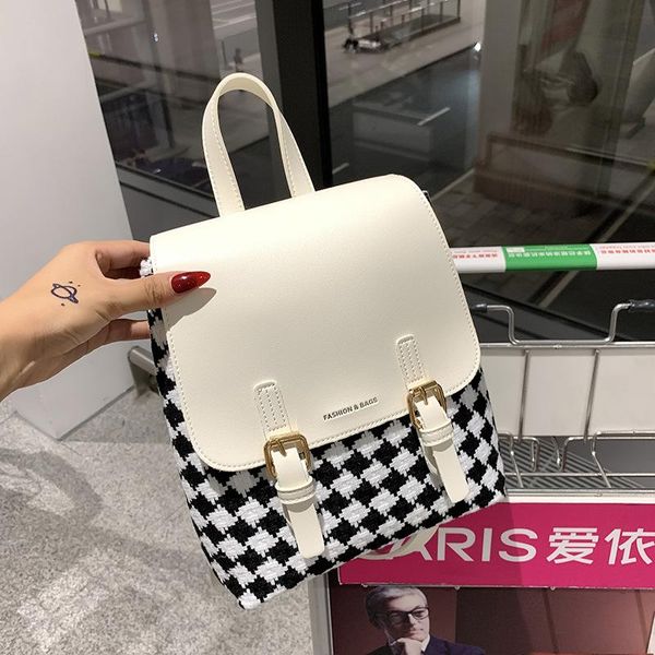 backpack style houndstooth patchwork fashion women high capacity schoolbags for teenager girls female satchel shoulder bags
backpack style houndstooth patchwork fashion women high capacity schoolbags for teenager girls female satchel shoulder bags