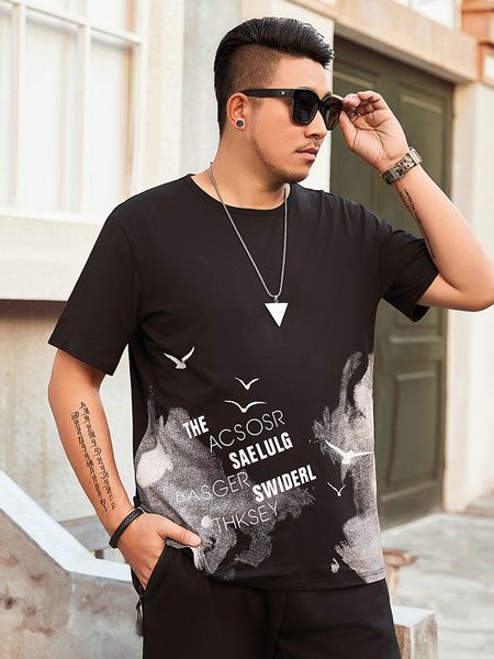 trendy half sleeve mens loose trendy leisure extra large oversized weight-catcher t-shirt mens cotton summer fat guy round neck short sleeve, White;black
trendy half sleeve mens loose trendy leisure extra large oversized weight-catcher t-shirt mens cotton summer fat guy round neck short sleeve, White;black