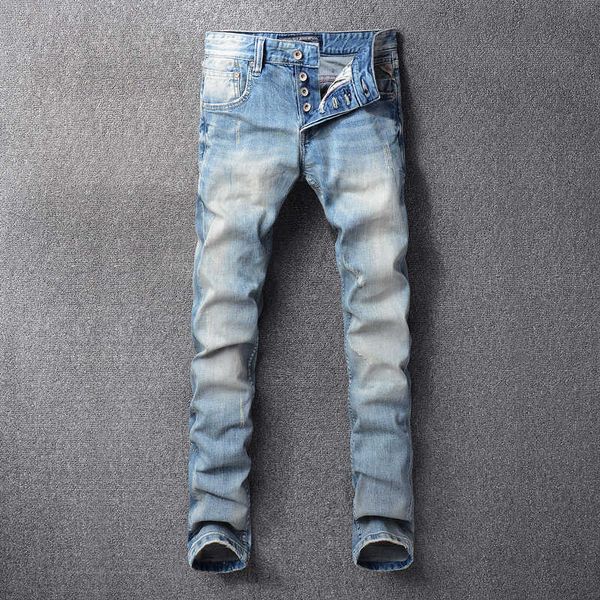 men's jeans italian vintage fashion light blue slim fit retro designer men classical cotton denim pants 7nhw zg5d
men's jeans italian vintage fashion light blue slim fit retro designer men classical cotton denim pants 7nhw zg5d