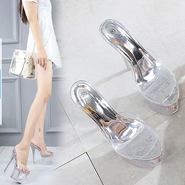 ladies slippers high heel sandals .5cm thick-soled catwalk model walk show shoes high-heel1, Black
ladies slippers high heel sandals .5cm thick-soled catwalk model walk show shoes high-heel1, Black