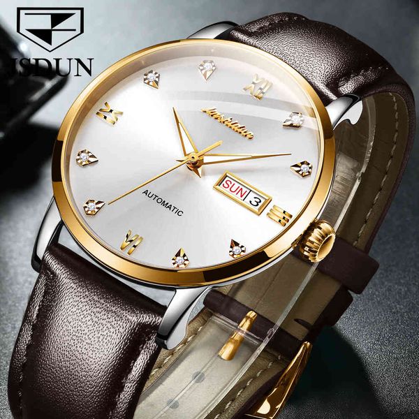 jsdun new gentlemen clock classic mechanical leather men luxury date automatic business waterproof sports 8807, Slivery;brown
jsdun new gentlemen clock classic mechanical leather men luxury date automatic business waterproof sports 8807, Slivery;brown