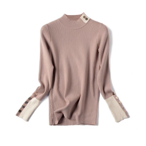 women's sweaters winter 2021 warm soft knit bottom shirt turtleneck woman slim fit autumn sweater buckle design pullovers, White;black
women's sweaters winter 2021 warm soft knit bottom shirt turtleneck woman slim fit autumn sweater buckle design pullovers, White;black