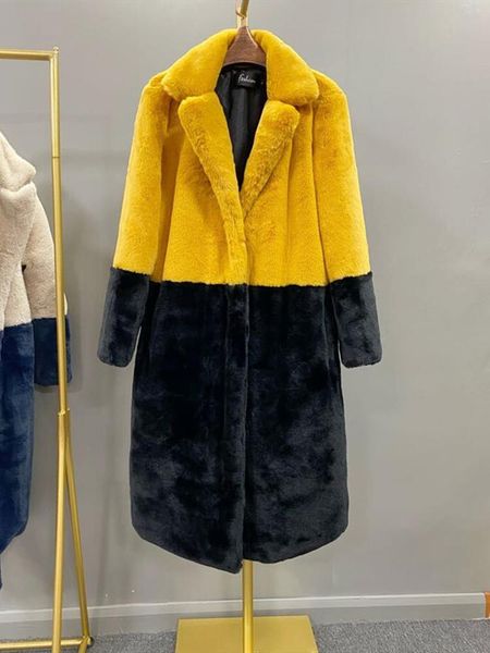 women's fur & faux 2021 winter women coat luxury long lapel overcoat thick warm plus size female plush coats, Black
women's fur & faux 2021 winter women coat luxury long lapel overcoat thick warm plus size female plush coats, Black