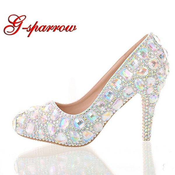 colorful crystal wedding bridal shoes round toe super high heel rhinestone performance shoes ab crystal grauation ceremony pumps, Black
colorful crystal wedding bridal shoes round toe super high heel rhinestone performance shoes ab crystal grauation ceremony pumps, Black