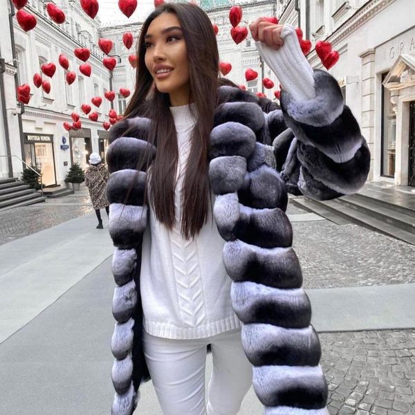 women's fur & faux ur real rex fashion natural medium imitate chinchilla coat thick warm winter women clothes, Black
women's fur & faux ur real rex fashion natural medium imitate chinchilla coat thick warm winter women clothes, Black