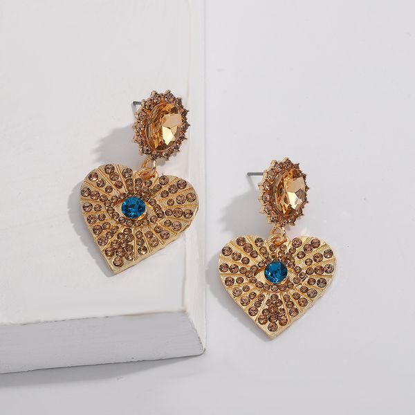 devil's eye heart creative luxury inlaid diamond earrings show exaggerated trend jewelry, Silver
devil's eye heart creative luxury inlaid diamond earrings show exaggerated trend jewelry, Silver