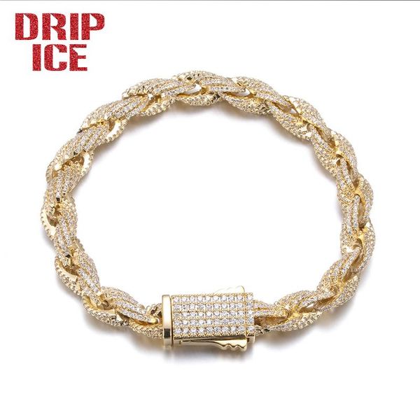 link, chain drip 10mm cubic zirconia heavy prong rope twist bracelet necklaces iced out trendy hip hop white gold plated jewelry, Black
link, chain drip 10mm cubic zirconia heavy prong rope twist bracelet necklaces iced out trendy hip hop white gold plated jewelry, Black