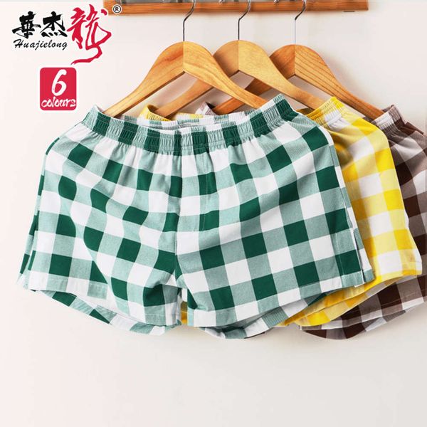 huajielong style men's summer breathable cotton comfortable medium waist aro checked boxer, White;black
huajielong style men's summer breathable cotton comfortable medium waist aro checked boxer, White;black