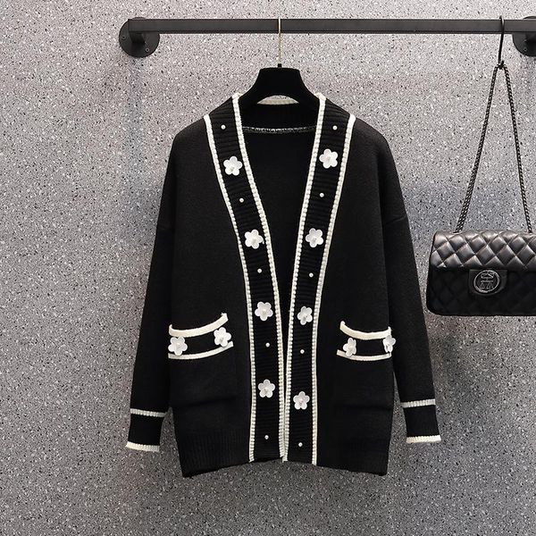 women's vests autumn and winter clothes fat sister fashion leisure versatile age reducing knitted long sleeved cardigan coat, Black;white
women's vests autumn and winter clothes fat sister fashion leisure versatile age reducing knitted long sleeved cardigan coat, Black;white