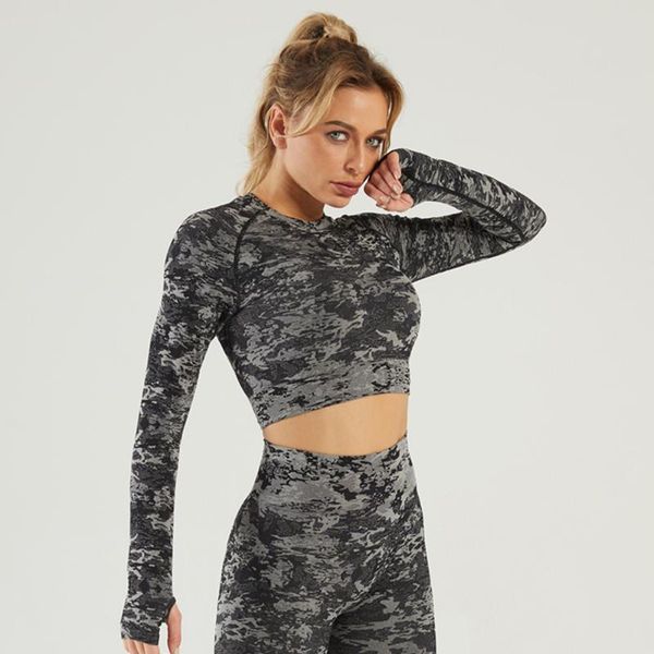 yoga outfit women camouflage camo 2 piece set long sleeve crop sports bra leggings high waist fitness stretchy gym clothing
yoga outfit women camouflage camo 2 piece set long sleeve crop sports bra leggings high waist fitness stretchy gym clothing