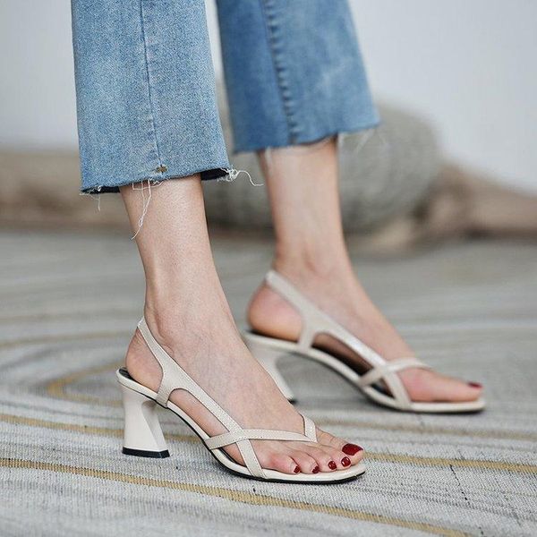 sandals thick-heeled high-heeled flip flops women's outer wear fashionable square toe european and american roman shoes, Black
sandals thick-heeled high-heeled flip flops women's outer wear fashionable square toe european and american roman shoes, Black