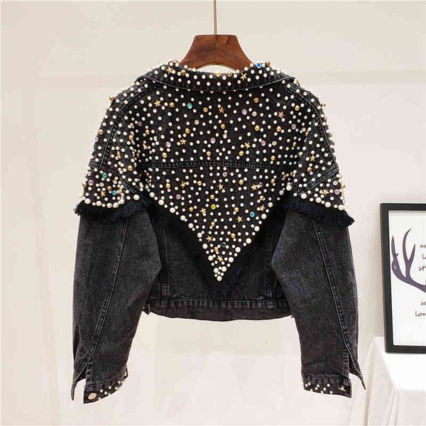 women's jackets autumn rivet tassel denim women loose long sleeve short outerwear streetwear fashion black jeans coat female v4es, Black;brown
women's jackets autumn rivet tassel denim women loose long sleeve short outerwear streetwear fashion black jeans coat female v4es, Black;brown