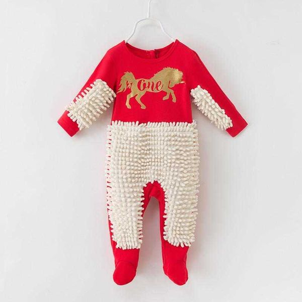baby toddler long sleeve mop rompers jumpsuit playsuit crawling suit 210615, Blue
