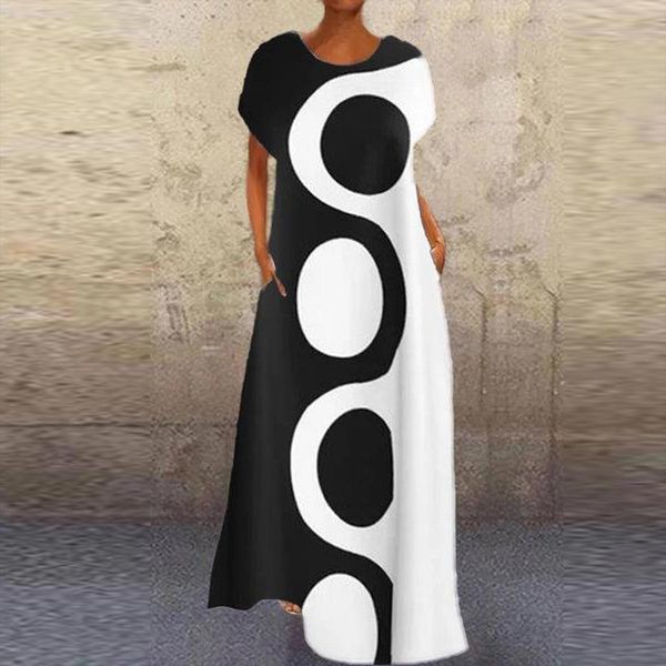 art print long short sleeve womens dresses o neck vintage maxi robe femme plus size, Black;gray
art print long short sleeve womens dresses o neck vintage maxi robe femme plus size, Black;gray