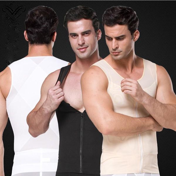 men's body shapers wechery men shapewear front zipper slimming shaper plus size black beige white roun neck sleeveless vest, Black;brown
men's body shapers wechery men shapewear front zipper slimming shaper plus size black beige white roun neck sleeveless vest, Black;brown