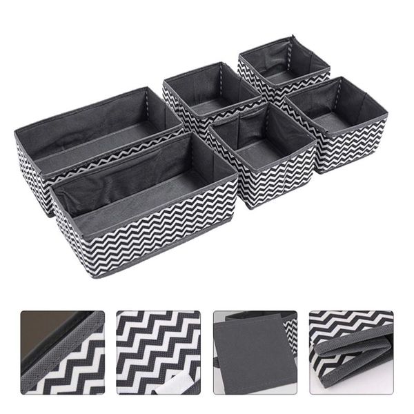 storage drawers 6pcs wavy grain non-woven durable bra buckets cases underwear boxes for house women men
storage drawers 6pcs wavy grain non-woven durable bra buckets cases underwear boxes for house women men