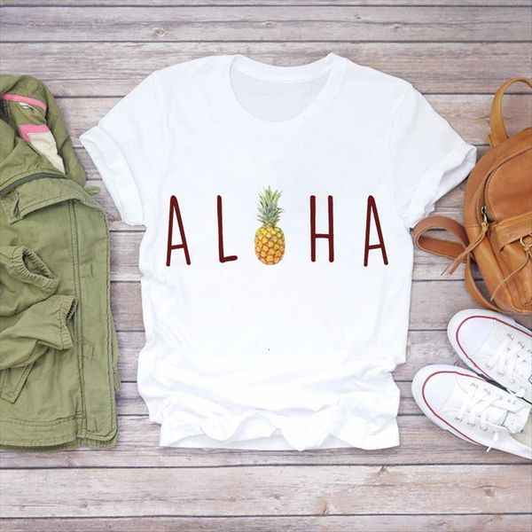 beach vacation printed summer pineapple womens fruit camisas graphic female tee, White
beach vacation printed summer pineapple womens fruit camisas graphic female tee, White