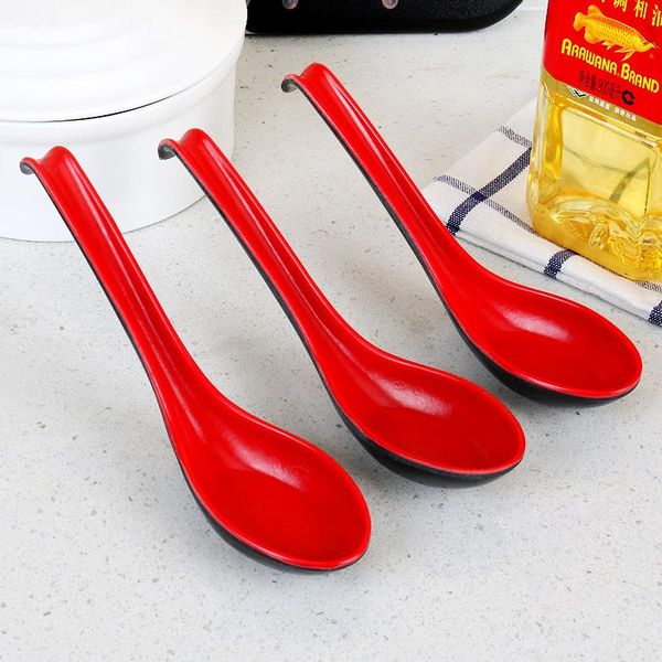 spoons 5pcs practical red and black spoon imitation porcelain long-handled anti-scald non-slip drinking soup noodle
spoons 5pcs practical red and black spoon imitation porcelain long-handled anti-scald non-slip drinking soup noodle