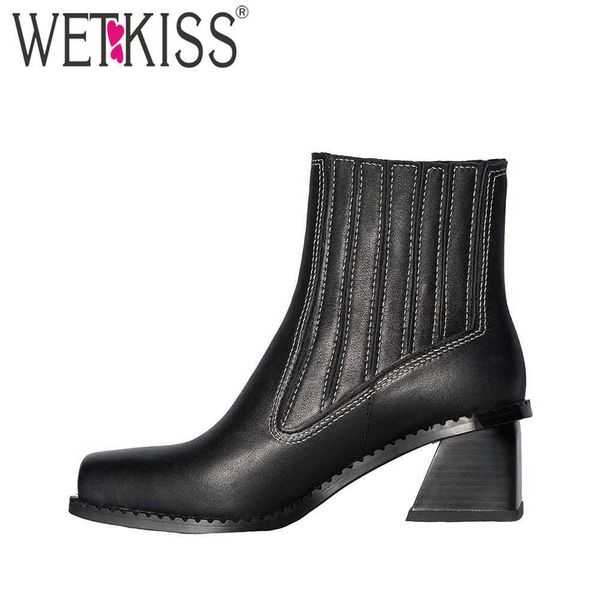 wetkiss woman ankle boot fashion square toe low block heel boots elastic slip on lady spring autumn boots female shoes 210630, Black
wetkiss woman ankle boot fashion square toe low block heel boots elastic slip on lady spring autumn boots female shoes 210630, Black
