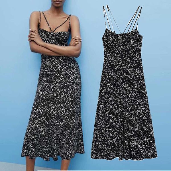 za summer dresss fashion small floral tube strap women dress casual chic street youth 210601, Black;gray
za summer dresss fashion small floral tube strap women dress casual chic street youth 210601, Black;gray