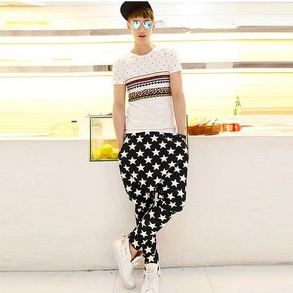 spring and summer new large size men's harem pants personality five-pointed star fashion low-grade pants men's harem pants c0222, Black
spring and summer new large size men's harem pants personality five-pointed star fashion low-grade pants men's harem pants c0222, Black