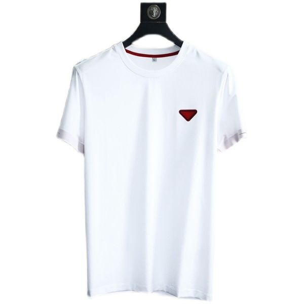brand t shirt polos spring summer new classic triangle badge men's traceless embossed round neck short slee, White
brand t shirt polos spring summer new classic triangle badge men's traceless embossed round neck short slee, White