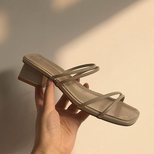 slippers square heel slip on shoes for women high pumps summer beach ladies slides bohemian female dress, Black
slippers square heel slip on shoes for women high pumps summer beach ladies slides bohemian female dress, Black