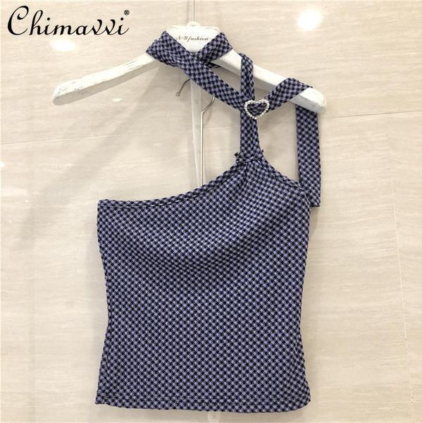 women's tanks & camis fashion women plaid halter sleeveless slimming camisole lady all-matching backless tube top, White
women's tanks & camis fashion women plaid halter sleeveless slimming camisole lady all-matching backless tube top, White