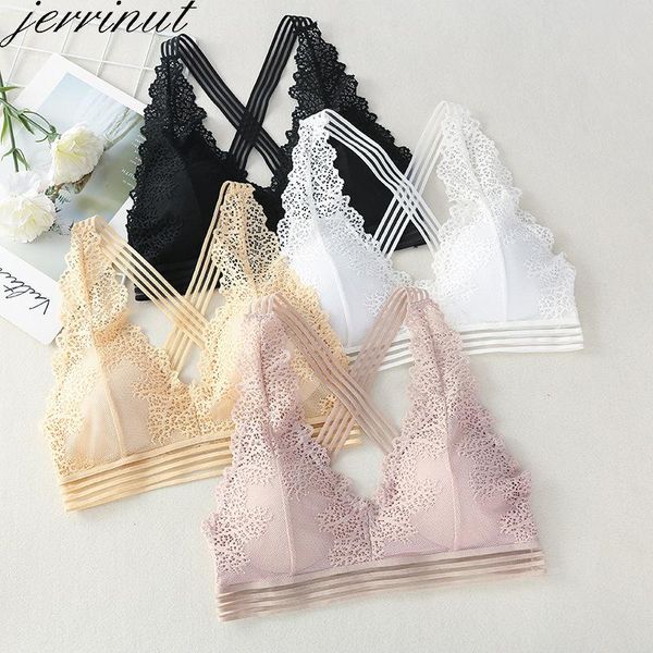 bras jerrinut female bralette push up for women underwear lingerie bh lace brassiere intimates wire bra, Red;black
bras jerrinut female bralette push up for women underwear lingerie bh lace brassiere intimates wire bra, Red;black