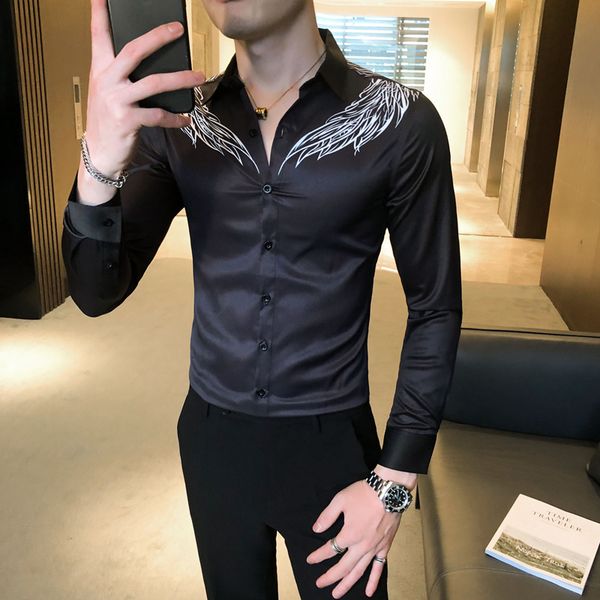 New Preto/branco Moda Simples Bordado Manga Longa Camisa Masculina Vestido Todo o Jogo Fino Ajuste Blusa Streetwear 3 4G5C, Black;brown
New Preto/branco Moda Simples Bordado Manga Longa Camisa Masculina Vestido Todo o Jogo Fino Ajuste Blusa Streetwear 3 4G5C, Black;brown