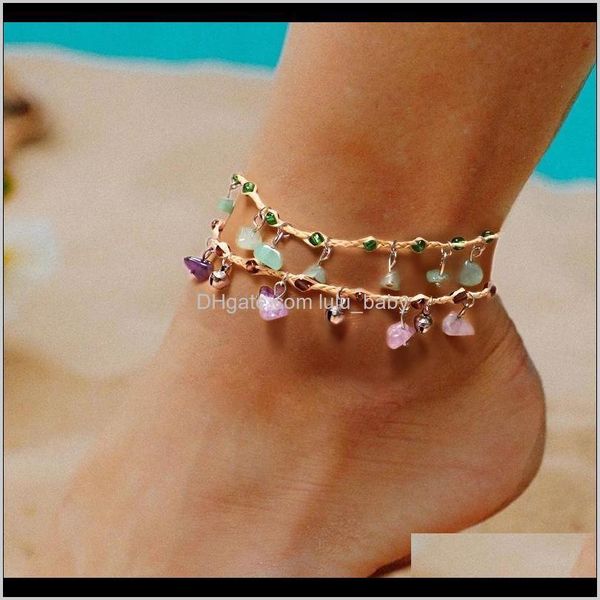 jewelry vintage bohemian gravel crystal bells summer st woven anklets mti-colored stone anklet bracelet drop delivery 2021 kipnj, Red;blue
jewelry vintage bohemian gravel crystal bells summer st woven anklets mti-colored stone anklet bracelet drop delivery 2021 kipnj, Red;blue
