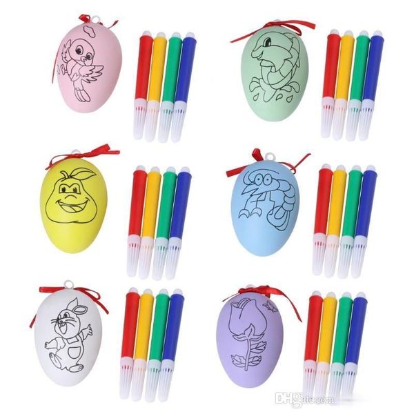 easter eggs decor kids diy hand-painted graffiti egg with pens easter party supplies
easter eggs decor kids diy hand-painted graffiti egg with pens easter party supplies