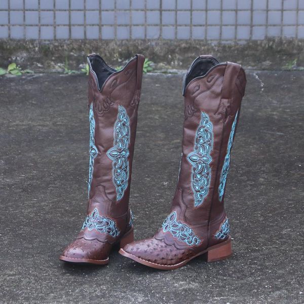 boots knee high women shoes fashion embroider leather low heels western cowboy riding female footwear plus size 43, Black
boots knee high women shoes fashion embroider leather low heels western cowboy riding female footwear plus size 43, Black