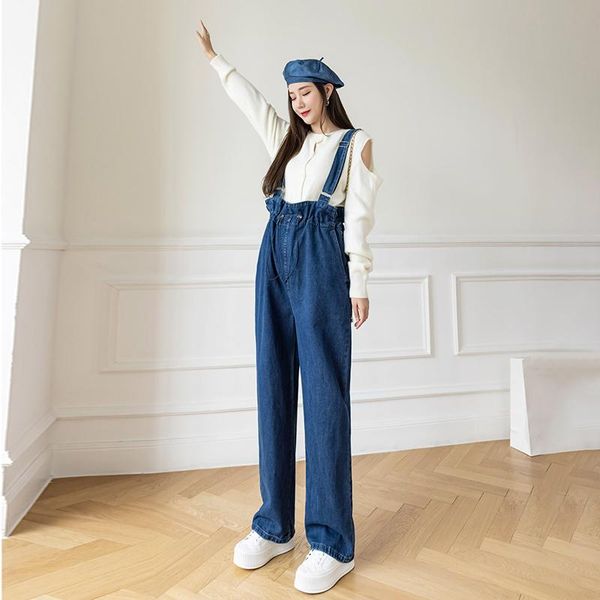 maternity bottoms korean style denim overalls ruffle drawstring high waist pregnant women suspenders straight pants elegant empire jeans, White
maternity bottoms korean style denim overalls ruffle drawstring high waist pregnant women suspenders straight pants elegant empire jeans, White
