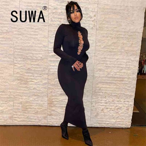 long sleeve solid turtleneck hollow out sequined maxi dress autumn winter women fashion party vestidos club clothing 210525, Black;gray
long sleeve solid turtleneck hollow out sequined maxi dress autumn winter women fashion party vestidos club clothing 210525, Black;gray