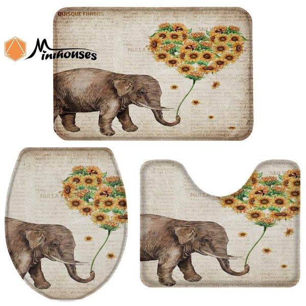 bath accessory set 3 pieces bathroom sunflowers and elephants spapers toilet cover mat pedestal rug non-slip
bath accessory set 3 pieces bathroom sunflowers and elephants spapers toilet cover mat pedestal rug non-slip