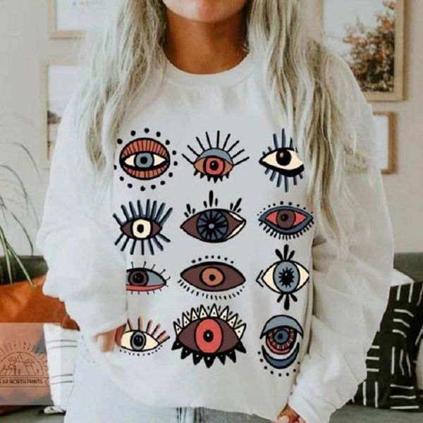 women's hoodies & sweatshirts eyes print white vintage casual oversized sweatshirt women long sleeve pullovers streetwear female fall p, Black
women's hoodies & sweatshirts eyes print white vintage casual oversized sweatshirt women long sleeve pullovers streetwear female fall p, Black
