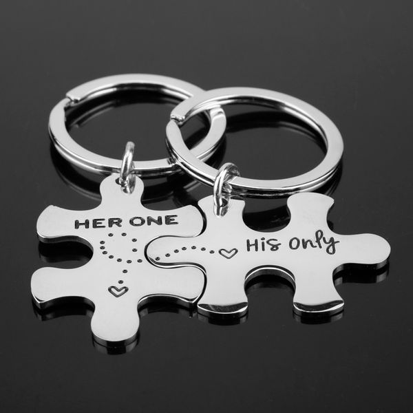 her one his only couples keychain lettering puzzle key ring lovers jewelry 1 pair trinkets key chain valentines day gift, Silver
her one his only couples keychain lettering puzzle key ring lovers jewelry 1 pair trinkets key chain valentines day gift, Silver