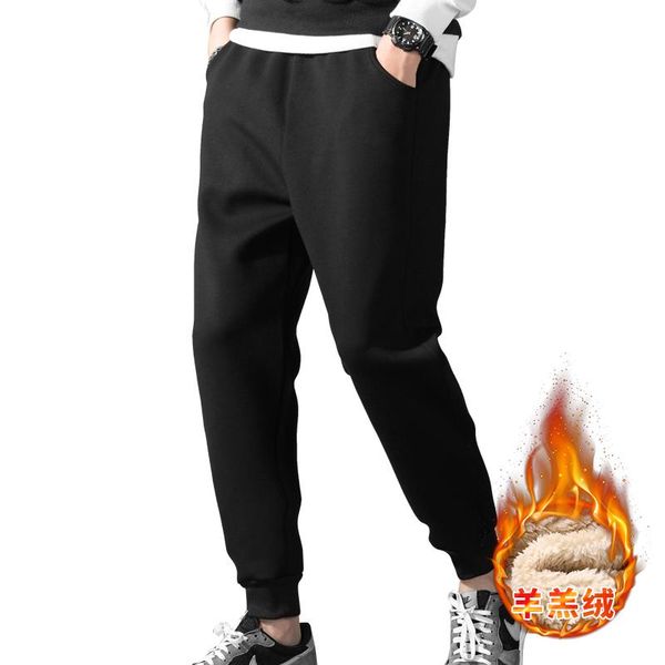men's pants winter cashmere thick warm slim trousers solid sports jogges male casual trend harem pantalones hombre, Black
men's pants winter cashmere thick warm slim trousers solid sports jogges male casual trend harem pantalones hombre, Black
