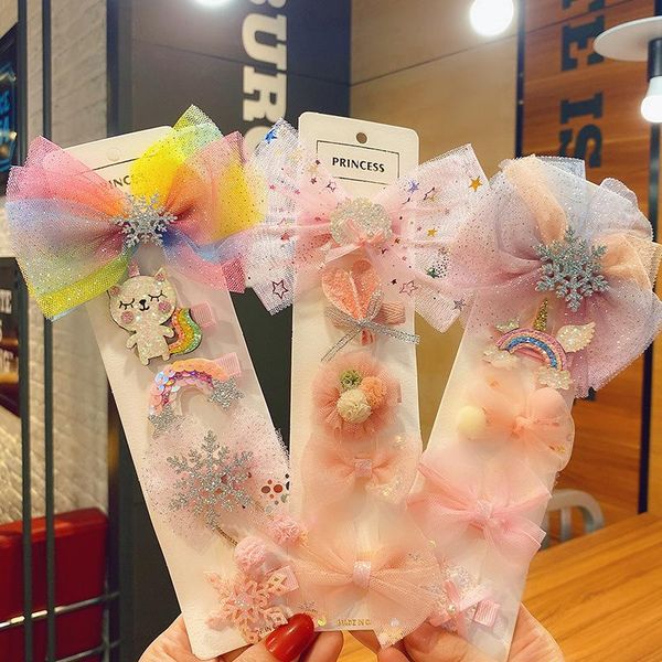 hair accessories fancy lace children's hairpin set little princess clip girls yarn snowflake bows headwear kid hairdress, Slivery;white
hair accessories fancy lace children's hairpin set little princess clip girls yarn snowflake bows headwear kid hairdress, Slivery;white