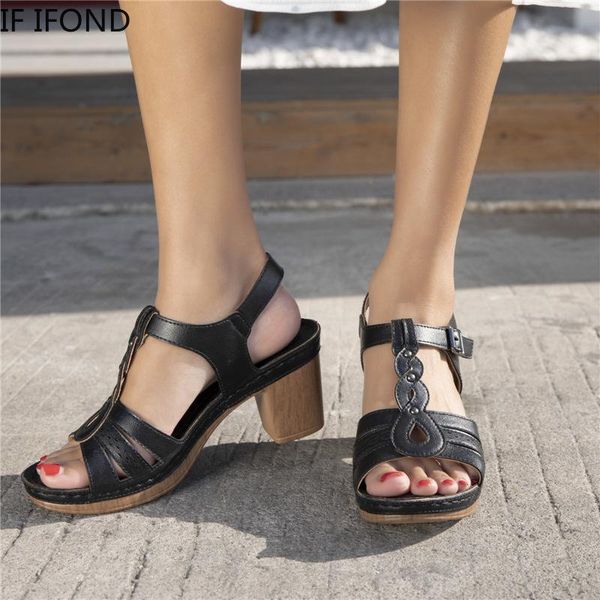 if ifond 2021 female summer high heel sandals women soft comfortable buckle casual sewing square heel open toe shoes, Black
if ifond 2021 female summer high heel sandals women soft comfortable buckle casual sewing square heel open toe shoes, Black