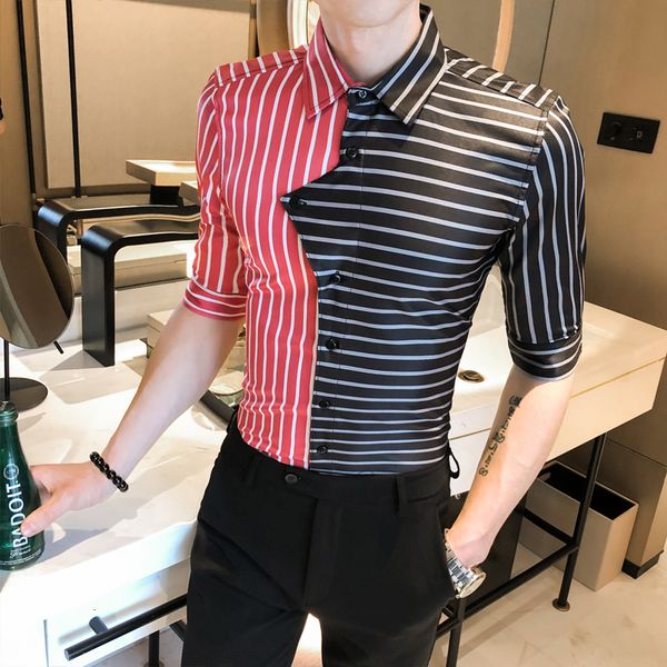 high 2021 new quality spring striped shirts fashion sh design business men's shirt half sleeve thin tuxedo adjustment ns8b, Black;brown
high 2021 new quality spring striped shirts fashion sh design business men's shirt half sleeve thin tuxedo adjustment ns8b, Black;brown