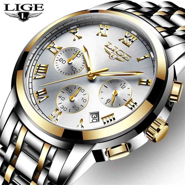 lige men watches luxury brand full steel waterproof sport quartz watch men fashion date clock chronograph relogio masculino 210804, Slivery;brown
lige men watches luxury brand full steel waterproof sport quartz watch men fashion date clock chronograph relogio masculino 210804, Slivery;brown