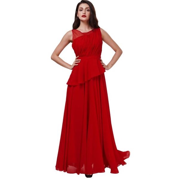 party dresses women scoop long summer dress plain red sleeveless a line floor length black chiffon draped formal prom clothing, White;black
party dresses women scoop long summer dress plain red sleeveless a line floor length black chiffon draped formal prom clothing, White;black