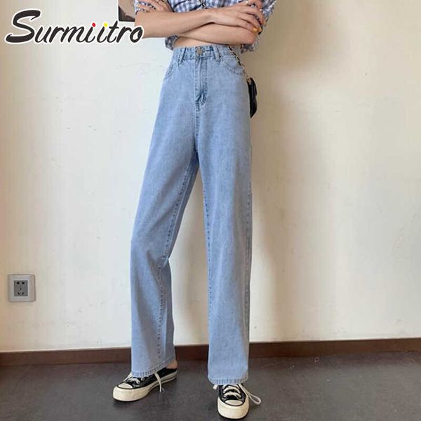 surmiitro spring autumn korean style wide leg high waist boyfrind mom jeans women floor length denim long pants female 210712, Blue
surmiitro spring autumn korean style wide leg high waist boyfrind mom jeans women floor length denim long pants female 210712, Blue