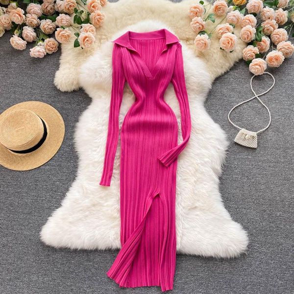 casual dresses singreiny women korean knitted dress long sleeve v neck elastic slim pencil 2021 autumn bodycon split sweater, Black;gray
casual dresses singreiny women korean knitted dress long sleeve v neck elastic slim pencil 2021 autumn bodycon split sweater, Black;gray
