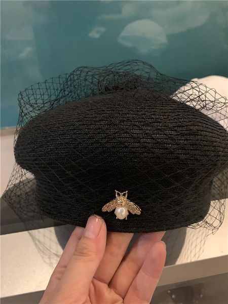 berets 202109-shi summer two style handmade fine paper bee cover face lady mesh beret cap women leisure hat, Blue;gray
berets 202109-shi summer two style handmade fine paper bee cover face lady mesh beret cap women leisure hat, Blue;gray