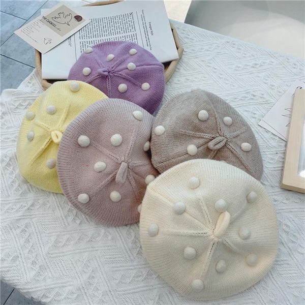 caps & hats toddler little girl's knit beret fashion autumn spring kids classic french style artist beanie cap with dots pattern, Yellow
caps & hats toddler little girl's knit beret fashion autumn spring kids classic french style artist beanie cap with dots pattern, Yellow