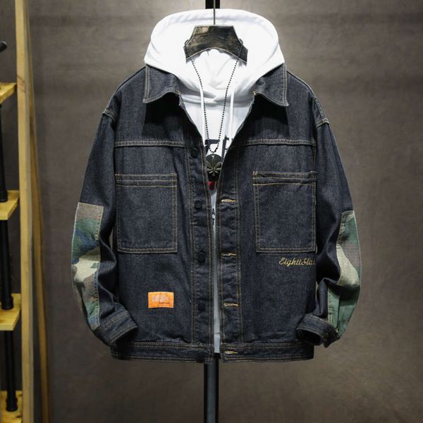 autumn and winter 2020 brand splicing youth fashion men's simple denim jacket, Black;brown
autumn and winter 2020 brand splicing youth fashion men's simple denim jacket, Black;brown
