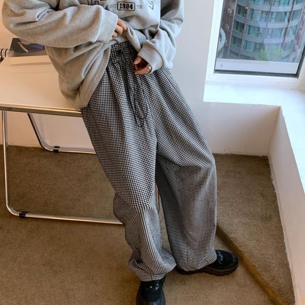 men's pants autumn oversize wide-leg fashion casual plaid men streetwear loose hip-hop straight mens trousers m-2xl, Black
men's pants autumn oversize wide-leg fashion casual plaid men streetwear loose hip-hop straight mens trousers m-2xl, Black